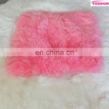 Pink Splicing Sheepskin Fur Chair cover
