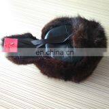 Musquash LEIFENG Round Fur Hat With Cloth or Leather Top for Russian Style thumbnail-1