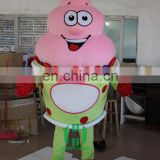 HI CE cartoon character adult mascot costume ,ice cream mascot costume for party carnival