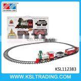 Christmas toys electric smoking plastic train track for kids