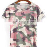 100% Polyester Camouflage Printed Short Sleeve T-shirt thumbnail-1