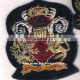 Hand Embroidered Gold / Silver / Antique Bullion Blazer Badge, Crest, Insignia, Patch, Logo, Emblem, Hand Embroidery Badges