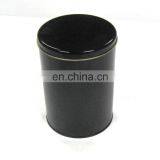 Black Round Metal Tin Box