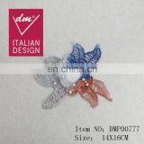 Embroidery Flower With Pearl and Fur Pompom Applique thumbnail-1