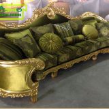OE-FASHION  luxury living room solid wood carving sofas