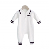 OEM service manufacturing wholesale organic knitted newborn clothing baby romper 100% cotton fabric baby romper