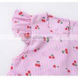 2019 New Flying Sleeve Stripe Baby Jumpsuit Cherry Print Baby Romper For 6m-2t Free Shipping thumbnail-6