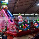 Candy Theme Kids Pink Inflatable Fun Park Big Equipment for Parties thumbnail-4