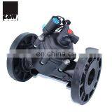 Solenoid Control Valve Electric Manual Operated High Flow Low Price 2 Inch DN50 63mm Nylon Plastic Body Flange Female G Thread