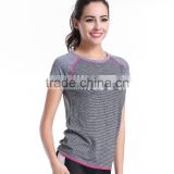 Yihao sports T-shirt women short sleeve spring summer Yoga running breathable workout t-shirt wholesale custom t-shirt