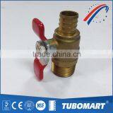 Trade Assurance 3/4" Butterfly Handle Forged Brass Male Ball Valve for Heater System thumbnail-3
