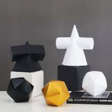 Irregular Pentagon Glod White Black Cube Geometry Abstract Decor Modern Simple Decoration thumbnail-3