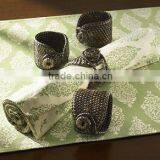 Napkin Rings Of Brass With Antique Finish, Napkin Ring With beautiful Design