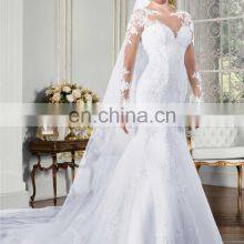 2020 New White Women Long Sleeve Lace Bridal Wedding Gowns Wedding Dress thumbnail-5