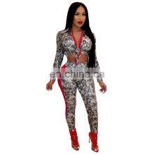 Wholesale Custom Women's Suits Casual and Comfortable Spring and Autumn Long Sleeve Tie Top Leggings Sexy Suit thumbnail-2