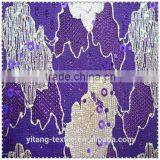 Embroidered sequin fabric lace embroidered fabric