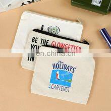 Custom Logo Travel Make Up Makeup Lipstick Zippered Pouch Cotton Canvas Cosmetic Toiletry Bag or Pouch With Zipper thumbnail-5
