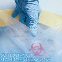 Biohazard Specimen Bags,Zip Specimen Transport Bag, Tear Off Pouch Bags, Attached Document Pouch. Printed Transport Bags thumbnail-1