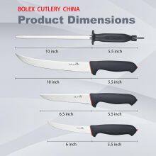 Meat Kebab Beef Sausage Fish Mutton Processing Slaughtering Butchery Hand Knives Tools Smallwares Hooks Supplies Produced by Bolex China Colour Coded Softgrip Santoprene Handles Full Range thumbnail-4