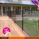 Black powder coated security fence / metal garden fencing
