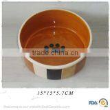 Import china products eco ceramic black pet bowl with logo