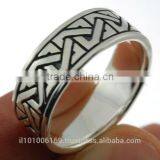 Sterling Silver Celtic Mens Band Ring, Rp242 thumbnail-4
