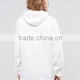 Customize Logo Pocket White 100% Cotton Blank Hoodies thumbnail-4
