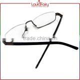 Laura Fairy China Newest Designed Black Temple Semi-Frame Metal Optical Frames thumbnail-4