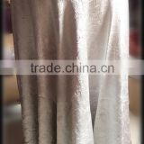 silver grey color Crinkle polyester banquet table cloth crushed fabric table cover cloth for hall wedding banquet