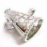 Fashion Clear Rhinestone Cheerleading Magaphone Magnetic Pendant Charm thumbnail-1