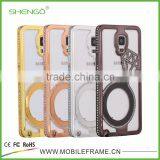 Luxury Diamond Plastic Phone Case for Samsung Galaxy Note 4 With Retail Packaging