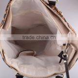 2537- Jangle Style Snake Texture Cloth Material Match PU Shopper Hobo Bag thumbnail-5