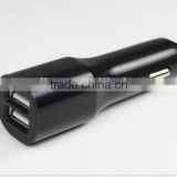 2015 New Design High Quality Factory Prices Rubber Oil Coated Dual Usb Car Charger for iphone 5, USB Cable Charger