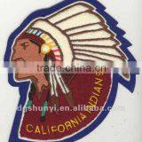custom chenille California Indians patch with embroidery