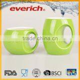 Green New Fashion Customized Unique Design Ceramic Coffee Cup thumbnail-2