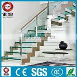 YUDI Steel Glass Straight Stairs for Home Prefabricated Made in China thumbnail-1