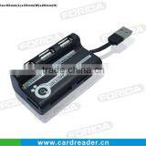 USB 2.0 3 Ports Hub+ MS M2 TF SD Card Reader Combo