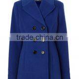 2015 Latest Women Fashion Winter Cobalt Peacoat Jacket thumbnail-1