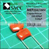 CL21 MEF Metallized Polyester Film Capacitor 224K 100V Capacitor thumbnail-4