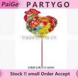 wholesale foil balloon with stick shaped chicken balloon for birthday party 14.5inch