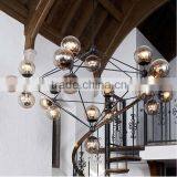 Sputnik Industrial Edison Bulbs Pendant Lamp Lighting Modern Modo Iron Chandelier Lamp for High Ceilings Jason Miller Modo Quality Choice thumbnail-3