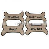Hand-painted Ceramic Dog Plate With Wording