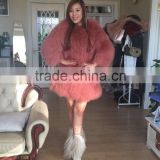 Curly Kalgan Tibetan Lamb Fur Coat For Garment / Fur Coat / Sheepskin Coats