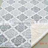 100%polyester Printed Coral Fleece and Sherpa Throw thumbnail-1