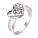 Fashion Cute Delicate Heart Shaped Women Wedding Ring Cute Gift for Girl thumbnail-1