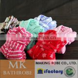 Multifunctional printed coral fleece bathrobe for wholesales