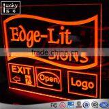 Dual Colour Acrylic LED Edge Lit Logo,Acrylic LED Sign Frames