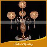Saudi Arab Hot Selling Cheap 4 Lights Crystal Table Lamp With Ball Drops thumbnail-1
