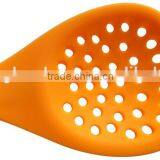 F01-4 2015 Hot Sale Silicone Kitchen Cooking Skimmer, Silicone Skimmer, Kitchen Skimmer With Wooden Handle thumbnail-5