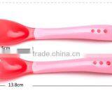 High Quality Temperature Color Changing Silicone Feeding Spoon and Fork for Kids thumbnail-4